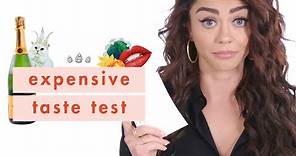 We Stress Sarah Hyland Out with a Ton of Wedding Stuff (Hehe, Sorry) | Expensive Taste Test | Cosmo