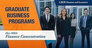 CSUF Flex MBA Program Finance Concentration