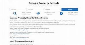 Georgia Property Records Online Search