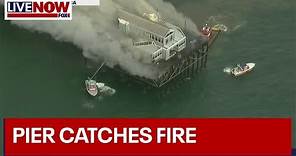 WATCH LIVE: Oceanside pier fire rages north of San Diego | LiveNOW from FOX