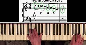 How To Play Bebop Piano Lesson 1 The Dominant Bebop Scale
