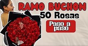 Tutorial | Como hacer un ramo de 50 rosas para San Valentín | Ramo Buchón | 14 de Febrero