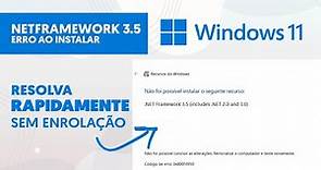 Como instalar Net Framework 3.5 no Windows 11 - MÉTODO 100% FUNCIONAL (PT-BR)
