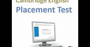 Cambridge English Placement Test Demo - CEPT-