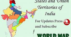 Map India (States and Union Territories) / States and Union Territories of India/ Indian Map
