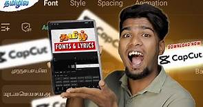 Tamil Fonts in capcut video editing🔥 how to add tamil fonts in capcut tamil lyrics video editing
