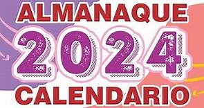 Almanaque 2024! Calendario 2024! Archivo Editable. Descargá el calendario 2024! Gratis!!