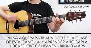 Locked out Of Heaven Bruno Mars Guitar guitarra tutorial chords acordes DEMO