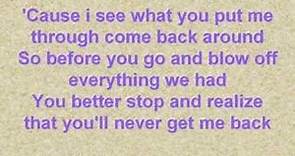 Jesse McCartney - Gone WITH lyrics!