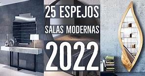 🔝 25 ESPEJOS DECORATIVOS para SALAS MODERNAS y recibidores | DECORACION de pared INTERIORES 2023