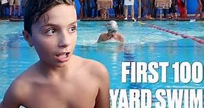 TEN-YEAR-OLD SWIMMER'S FIRST 100 YARD FREESTYLE RACE | SWIMMING IN BACK TO BACK EVENTS | SWIM MEET