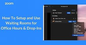 How To Setup and Use Waiting Rooms for Office Hours & Drop-Ins
