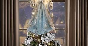 Silver White Angel Christmas Tree Topper