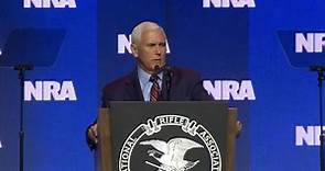 Pence speaks at NRA convention, gets mixed reception