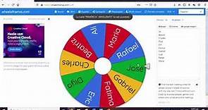 Ruleta de nombres con wheel of names