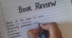 How to write Book Review || Book Review of "THE GUIDE" by R.K. Narayan || 200-250 words ||