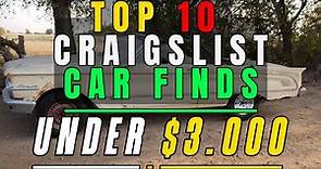 TOP 10 Craigslist Cars For Sale By Owner Under $3,000