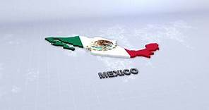 Mexico Map With Flag