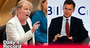 Shona Robison urges Jeremy Hunt to "change course" and "use powers for the benefit of Scotland”