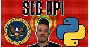 SEC EDGAR API Python Tutorial - Get SEC Filing And Financial Data