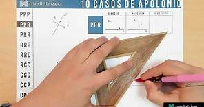 Apolonio PPR: Circunferencia tangente a una recta y que pase por dos puntos (2º CASO APOLONIO)