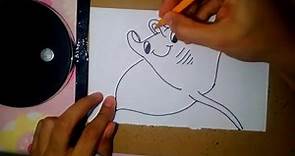 como dibujar una mantarraya-how to draw a stingray