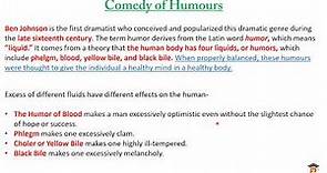 Comedy of Humour in English Literature | Ben Jonson's Comedy of Humours | Everyman in His Humour