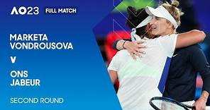 Marketa Vondrousova v Ons Jabeur Full Match | Australian Open 2023 Second Round