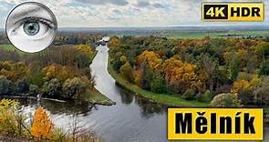 Walking Tour of town Mělník, Czechia, and the charm of golden autumn 🇨🇿 Czech Republic 4K HDR ASMR