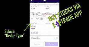 How To Buy a Stock on the E*Trade Mobile App | 2021