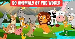 50 Animals of the World - Learn Different Names and Sounds of the Animals Kingdom - Animal for Kids