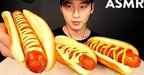 ASMR 7-ELEVEN CHEESY SPICY HOT DOG MUKBANG (No Talking) EATING SOUNDS | Zach Choi ASMR