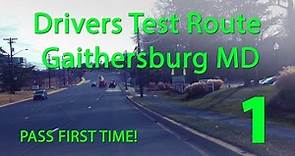 Gaithersburg Maryland MVA Drivers Test Route 1