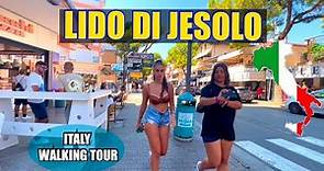 Lido Di Jesolo, Walking Tour In Italy’s First Class Beach Resort City, 4K 60fps