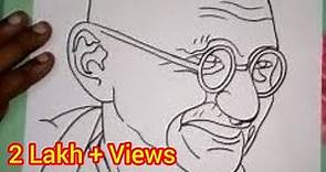 How to draw Mahatma Gandhi step by step || How to draw Gandhiji easily