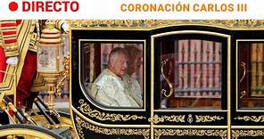 CORONACIÓN CARLOS III: El REY y la REINA CAMILA en procesión hasta WESTMINSTER | RTVE