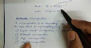 Memory transfer // Arithmetic Micro operations