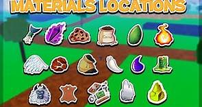 ALL MATERIAL LOCATIONS IN BLOX FRUITS || MATERIAL GUIDE || MYTHICAL MATERIALS