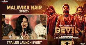 Malavika Nair Speech | Devil The British Secret Agent Trailer Launch | Nandamuri Kalyan Ram