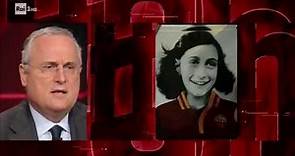 Claudio Lotito sulla vicenda degli adesivi con l'immagine di Anna Frank - #cartabianca 24/10/2017