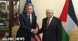 Blinken meets Palestinian Authority President Mahmoud Abbas for talks on Israel-Hamas war