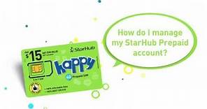 Guide to StarHub Happy Prepaid App