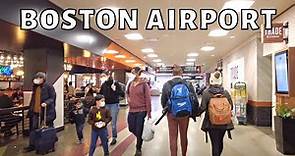 Exploring Boston Logan International Airport Terminals B & C in December 2022