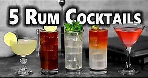5 x Easy Rum Cocktails | Booze On The Rocks