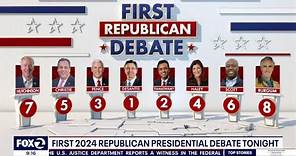 First 2024 Republican presidential debate tonight