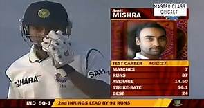 Amit Mishra came in as Nightwatchman||Scored Maiden 50.