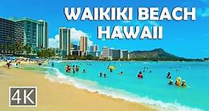 [4K] Waikiki Beach in Honolulu Hawaii - Walking Tour