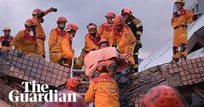 Taiwan earthquake: survivors rescued after 6.9-magnitude quake topples building