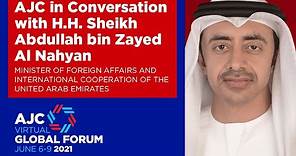 Conversation with UAE Minister of Foreign Affairs Sheikh Abdullah bin Zayed Al Nahyan