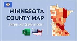 Minnesota County Map in Excel - Counties List and Population Map